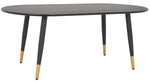 Safavieh Ames Oval Coffee Table , COF5802 - Black / Gold