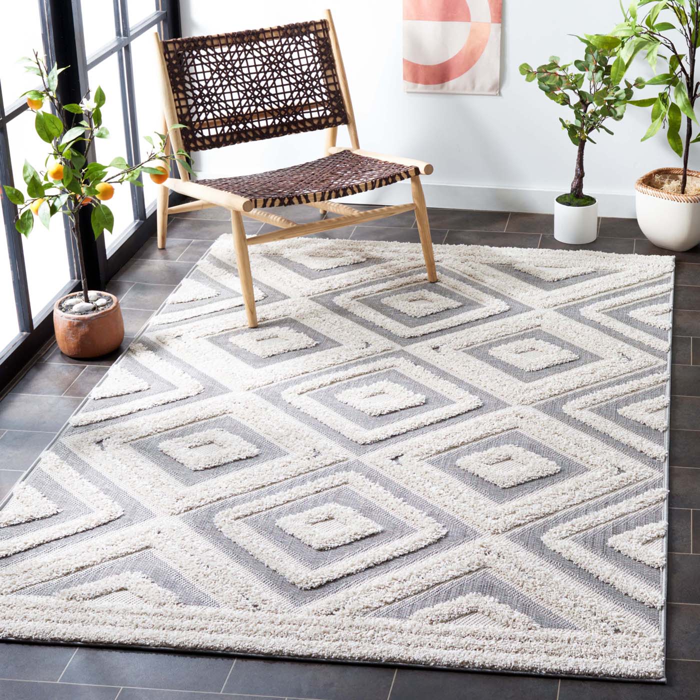 Safavieh Cottage 202 Rug, COT202 - Ivory / Grey