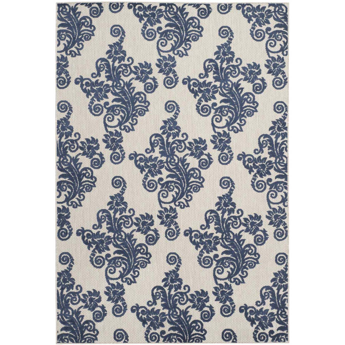 Safavieh Cottage 909 Rug, COT909 - Light Grey / Royal Blue