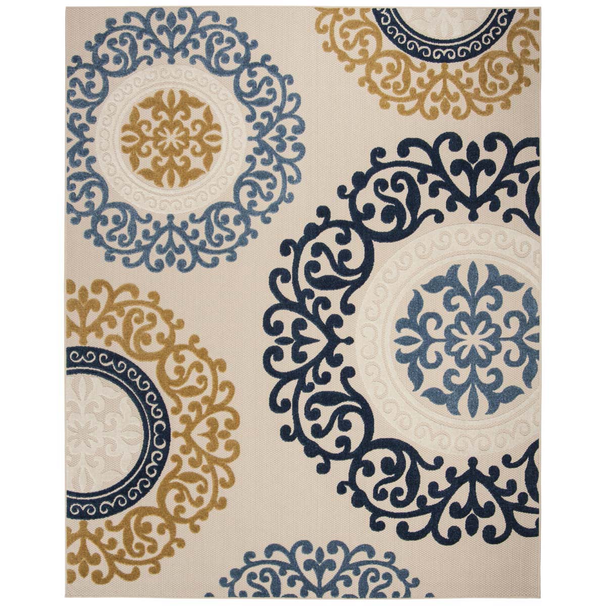 Safavieh Cottage S91 Rug, COTS91 - Cream / Blue