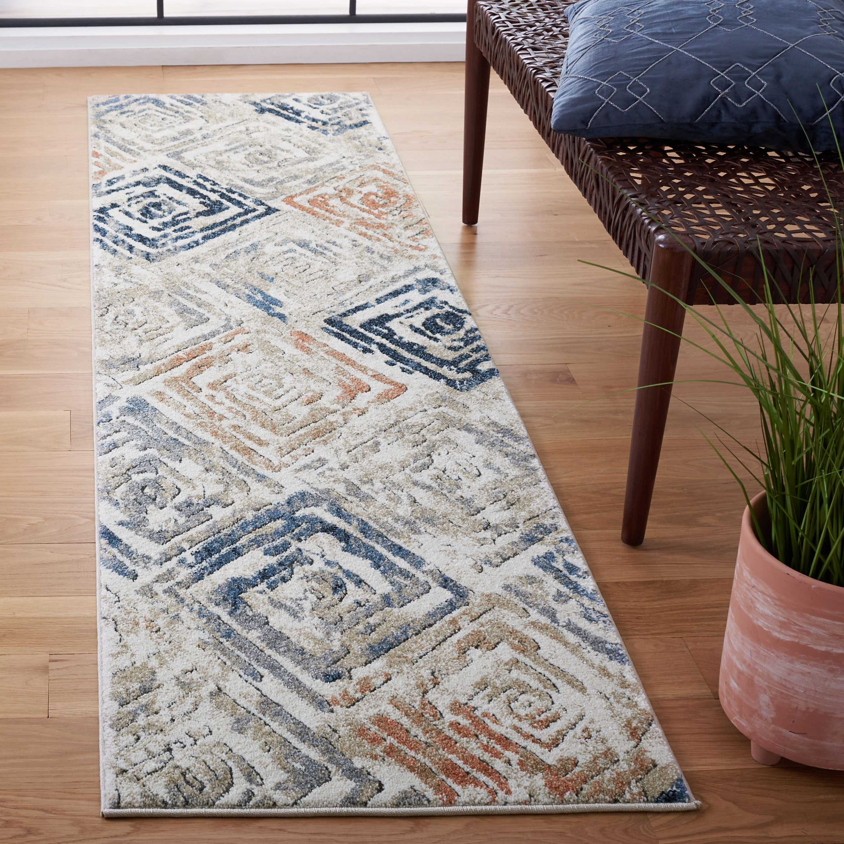 Safavieh Coppertone 324 Rug, CPN324 - Ivory / Navy