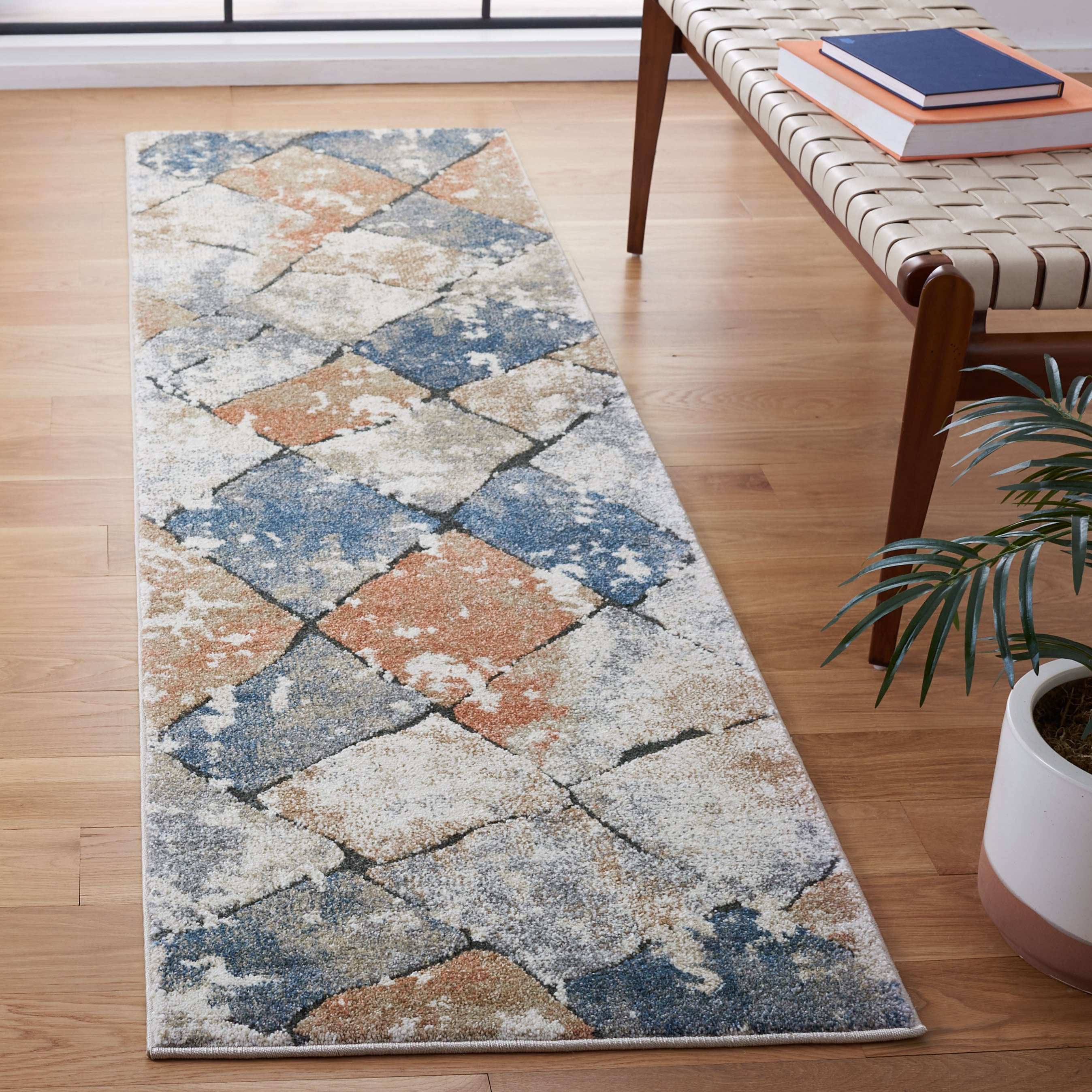 Safavieh Coppertone 327 Rug, CPN327 - Ivory / Navy