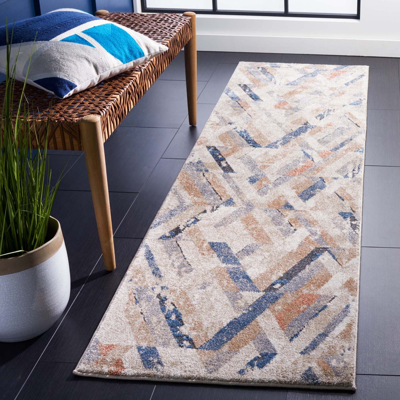 Safavieh Coppertone 356 Rug, CPN356 - Ivory / Navy