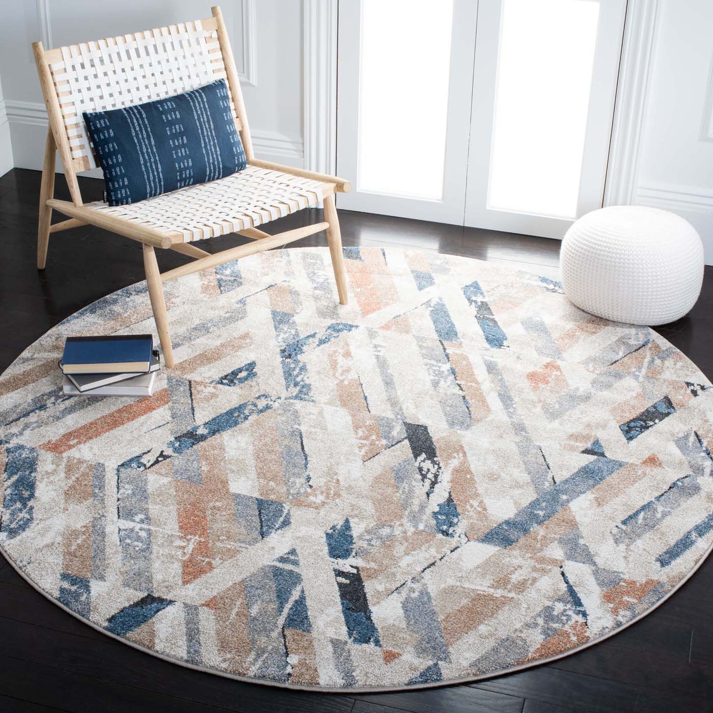 Safavieh Coppertone 356 Rug, CPN356 - Ivory / Navy