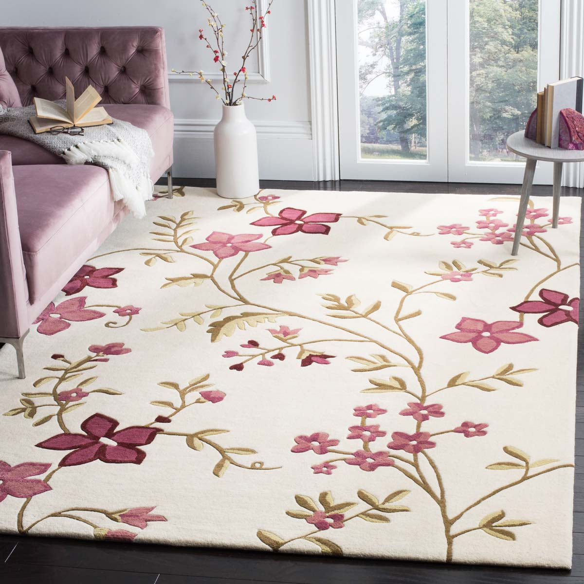 Safavieh Capri 354 Rug, CPR354 - Ivory / Purple