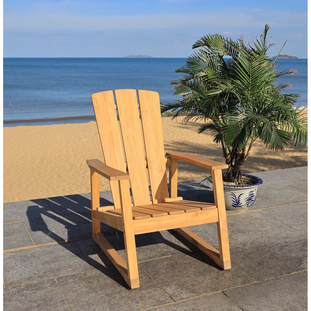 Safavieh Couture San Juan Teak Adirondack Chair - Natural