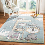 Safavieh Carousel Kids 100 185 Rug, CRK185 - Ivory / Blue