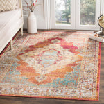 Safavieh Crystal 500 Rug, CRS500 - Orange / Light Blue