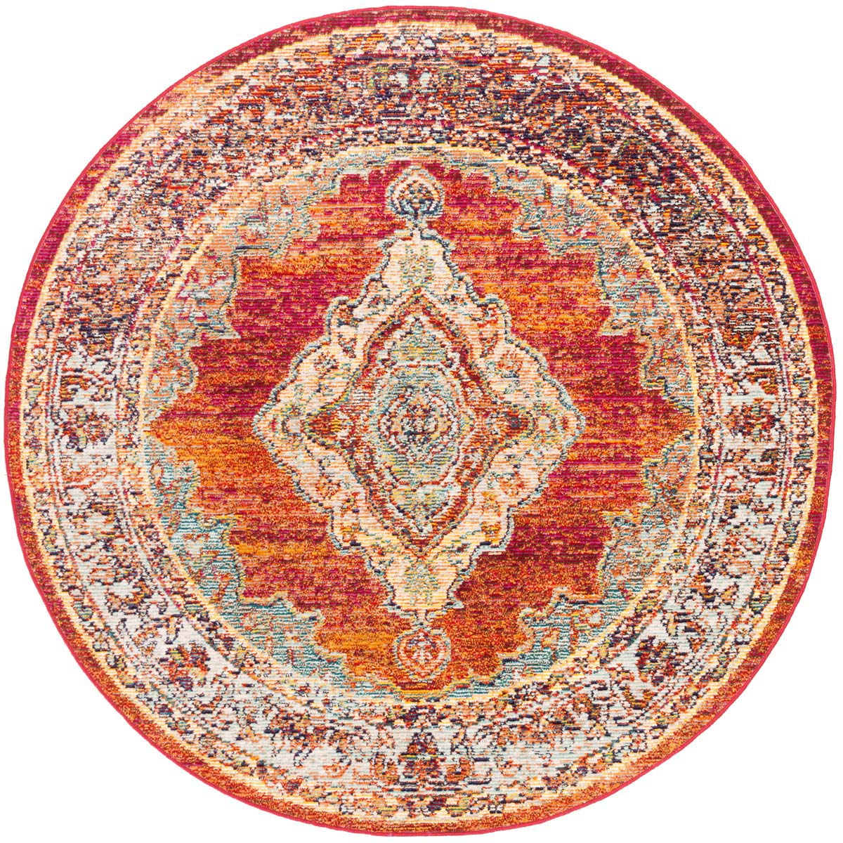 Safavieh Crystal 500 Rug, CRS500 - Orange / Light Blue