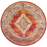 Safavieh Crystal 500 Rug, CRS500 - Orange / Light Blue