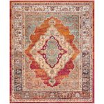 Safavieh Crystal 500 Rug, CRS500 - Orange / Light Blue