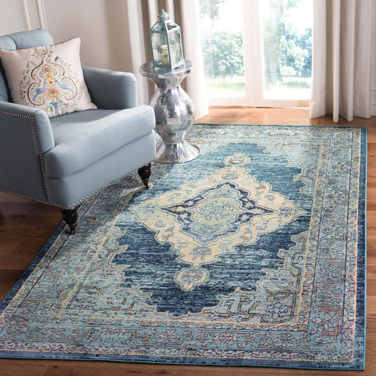 Safavieh Crystal 500 Rug, CRS500 - Blue / Yellow