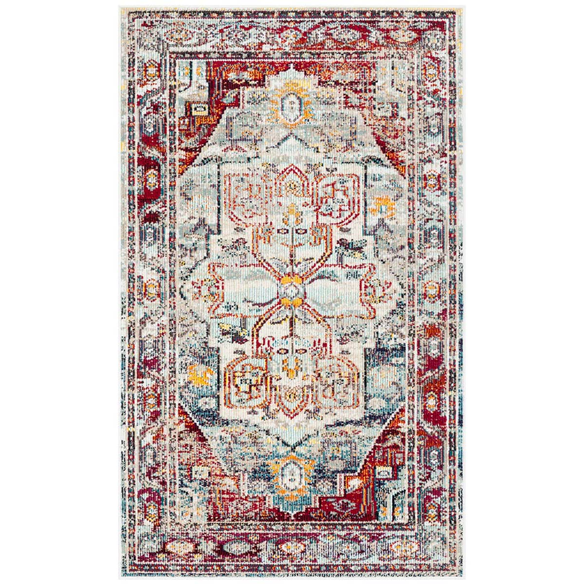 Safavieh Crystal 503 Rug, CRS503 - Light Blue / Red