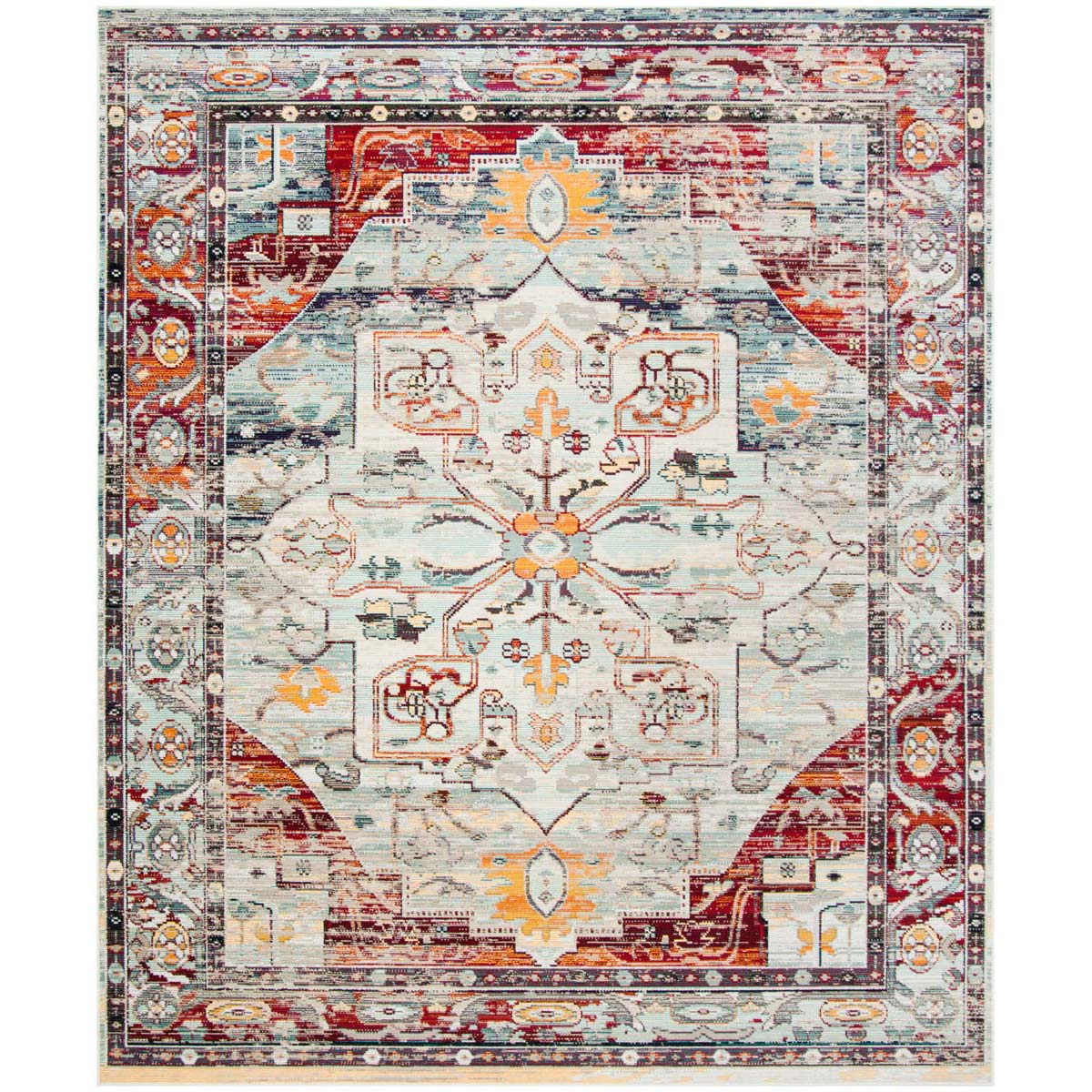 Safavieh Crystal 503 Rug, CRS503 - Light Blue / Red