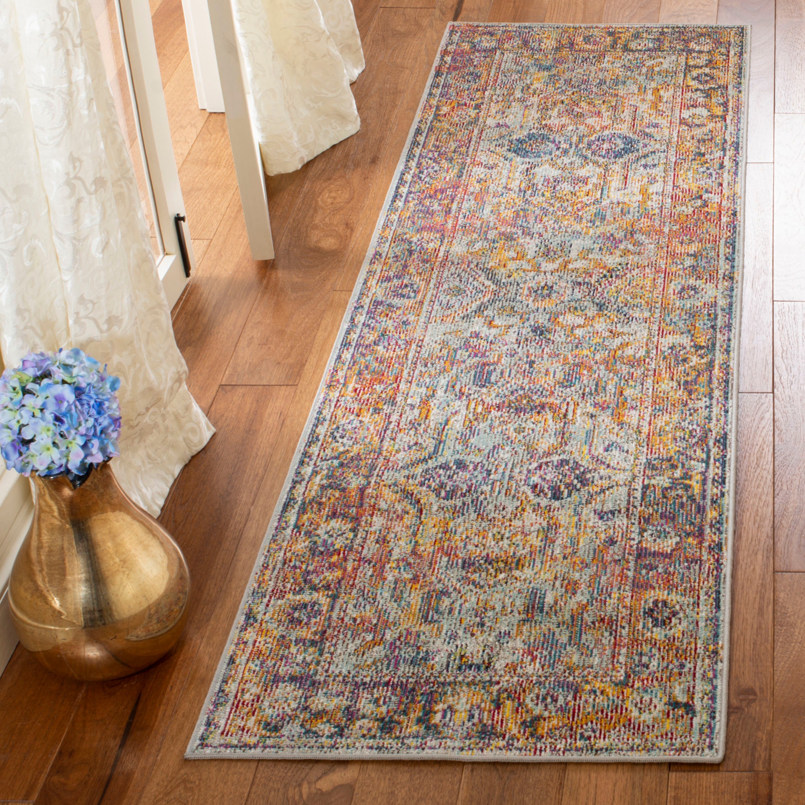 Safavieh Crystal 504 Rug, CRS504 - Light Blue / Orange