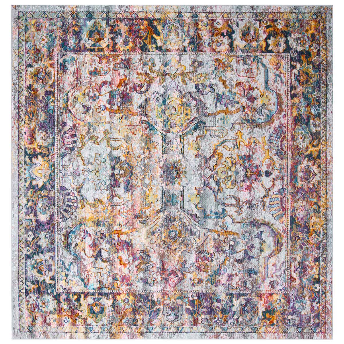 Safavieh Crystal 504 Rug, CRS504 - Light Blue / Orange