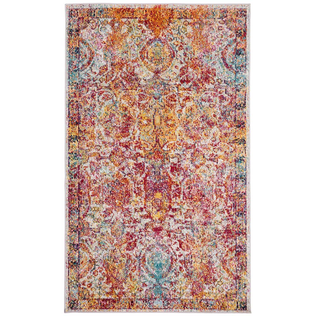 Safavieh Crystal 505 Rug, CRS505 - Light Blue / Orange