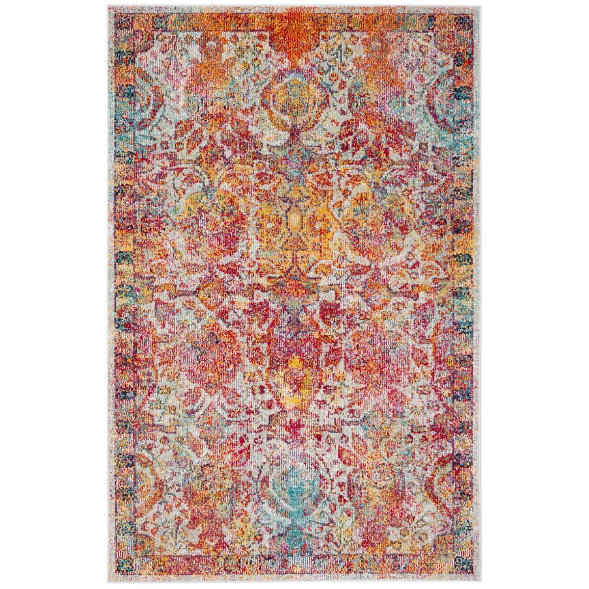 Safavieh Crystal 505 Rug, CRS505 - Light Blue / Orange