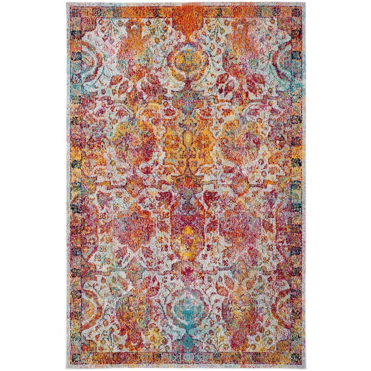 Safavieh Crystal 505 Rug, CRS505 - Light Blue / Orange