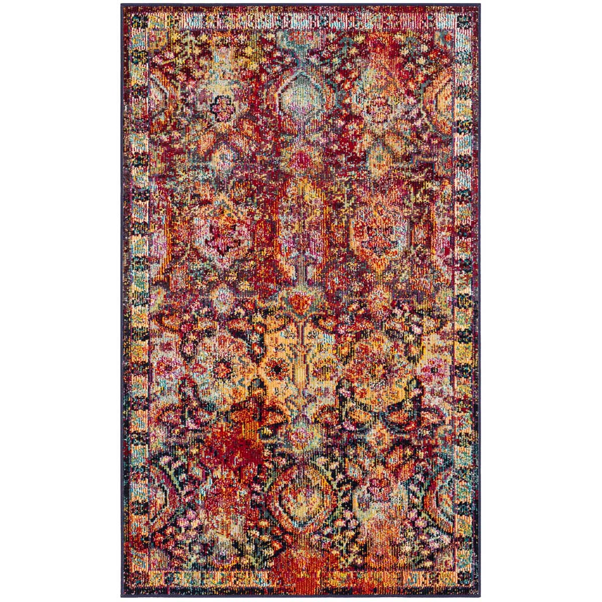 Safavieh Crystal 505 Rug, CRS505 - Navy / Orange