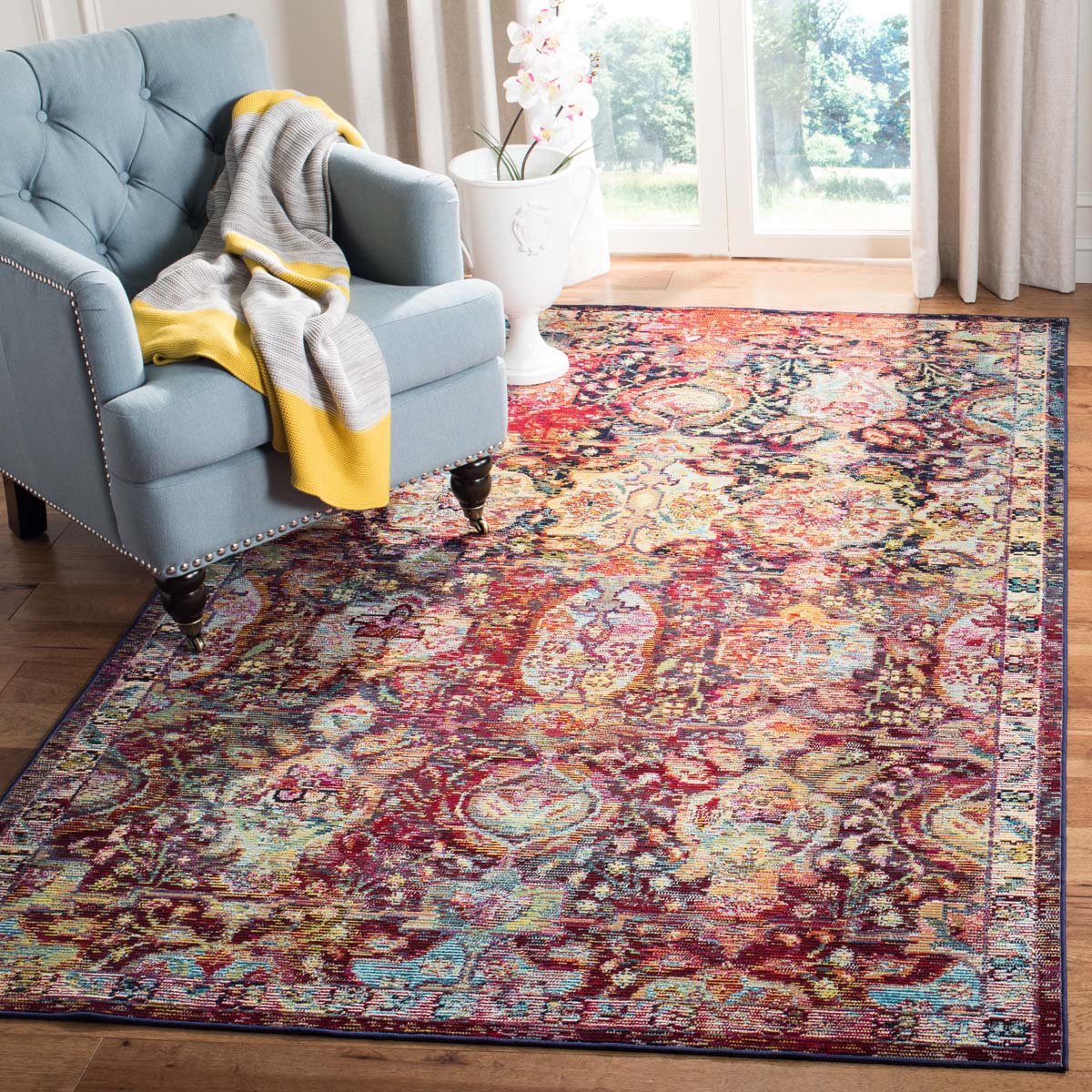 Safavieh Crystal 505 Rug, CRS505 - Navy / Orange