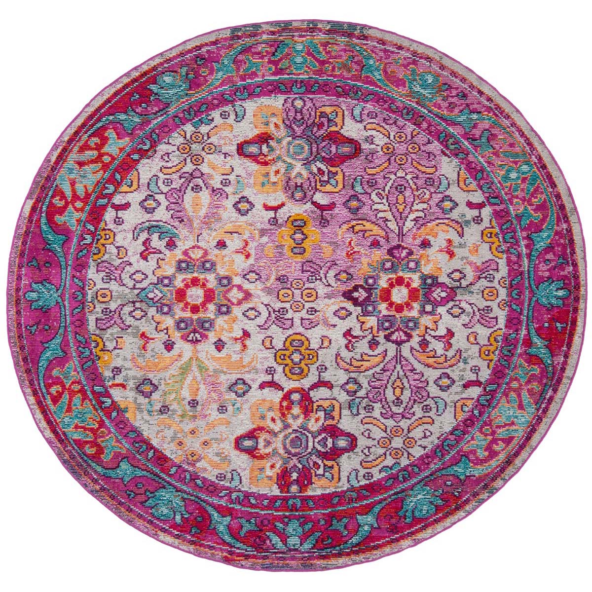 Safavieh Crystal 506 Rug, CRS506 - Light Blue / Fuchsia