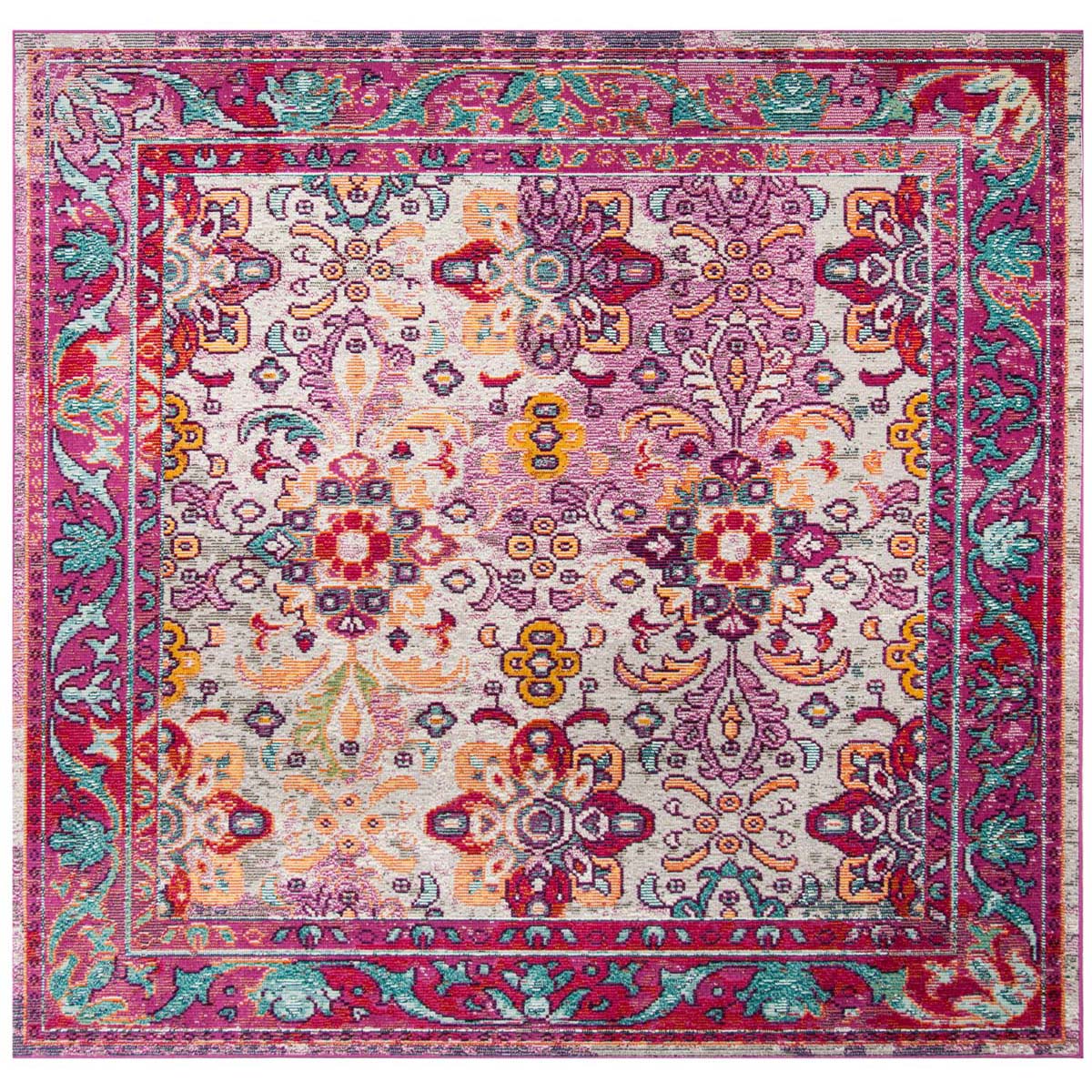 Safavieh Crystal 506 Rug, CRS506 - Light Blue / Fuchsia