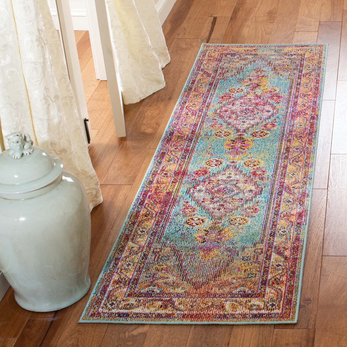 Safavieh Crystal 507 Rug, CRS507 - Light Blue / Orange