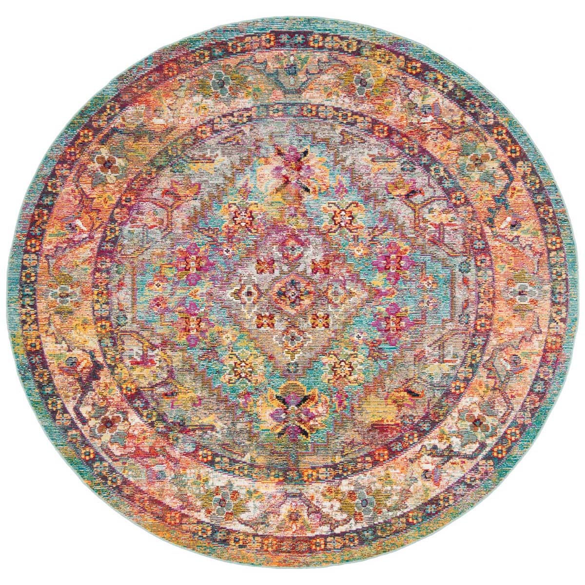 Safavieh Crystal 507 Rug, CRS507 - Light Blue / Orange