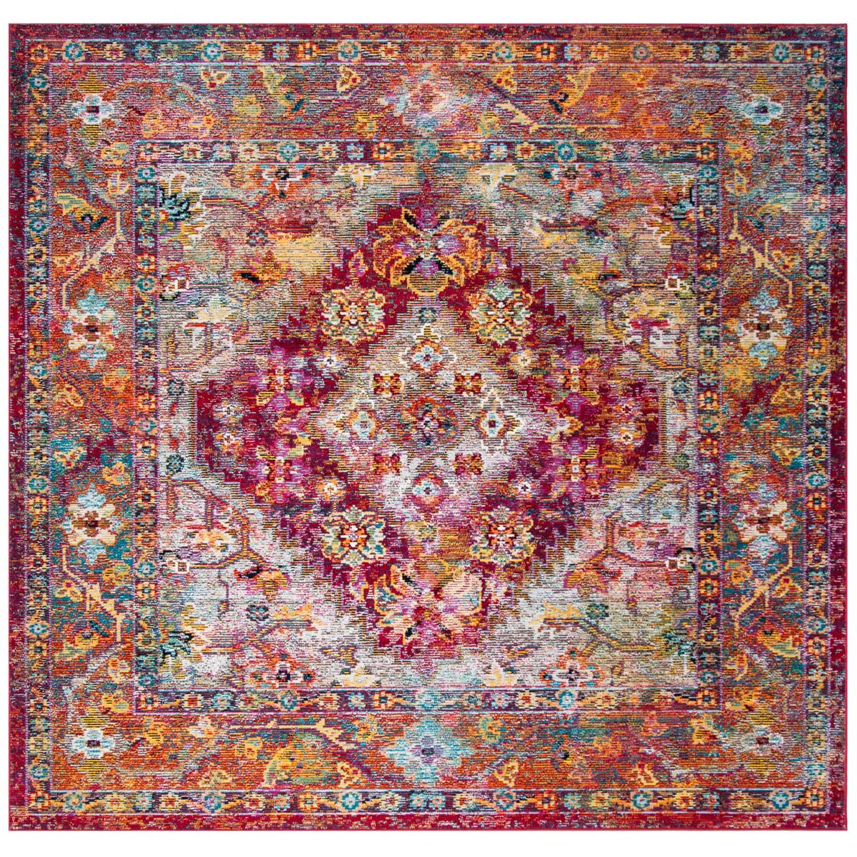 Safavieh Crystal 507 Rug, CRS507 - Light Blue / Fuchsia