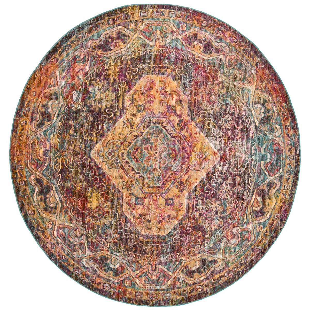 Safavieh Crystal 514 Rug, CRS514 - Teal / Rose