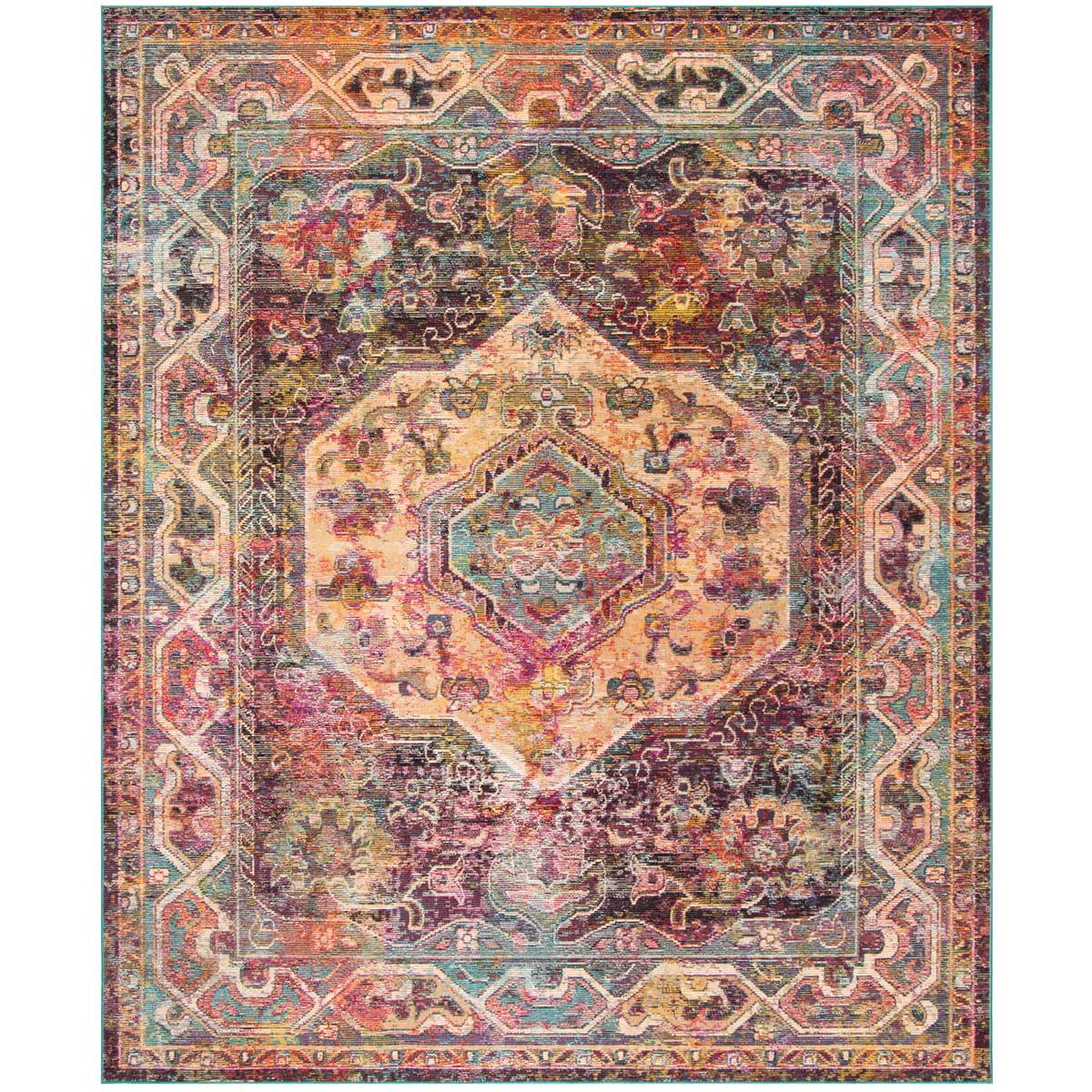 Safavieh Crystal 514 Rug, CRS514 - Teal / Rose