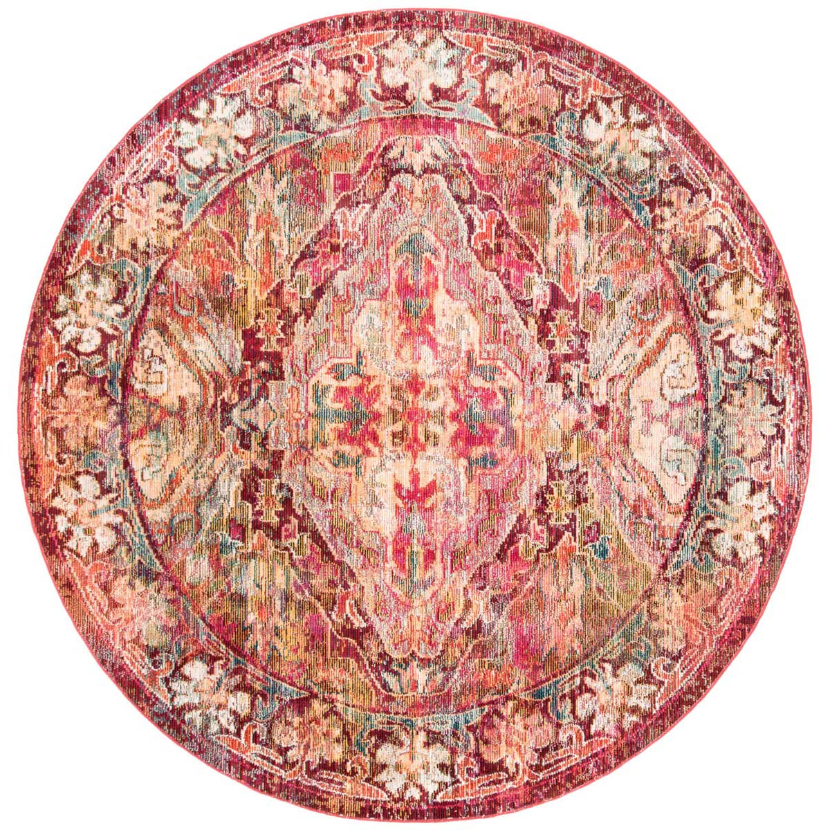 Safavieh Crystal 516 Rug, CRS516 - Fuchsia / Light Blue