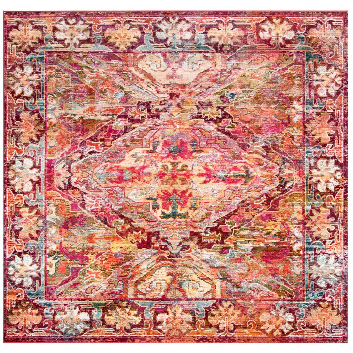 Safavieh Crystal 516 Rug, CRS516 - Fuchsia / Light Blue