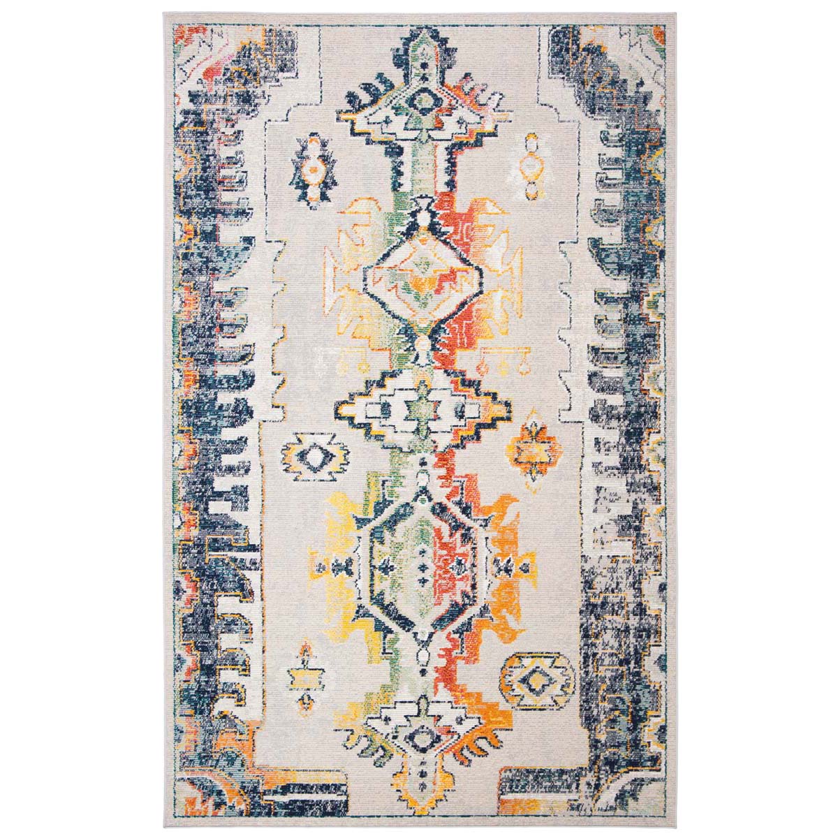 Safavieh Crystal 517 Rug, CRS517 - Light Grey / Orange