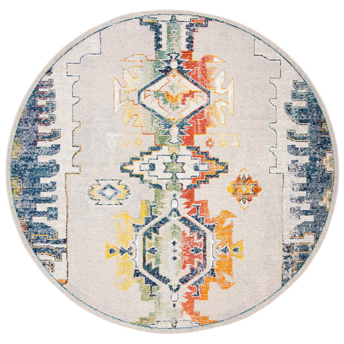 Safavieh Crystal 517 Rug, CRS517 - Light Grey / Orange