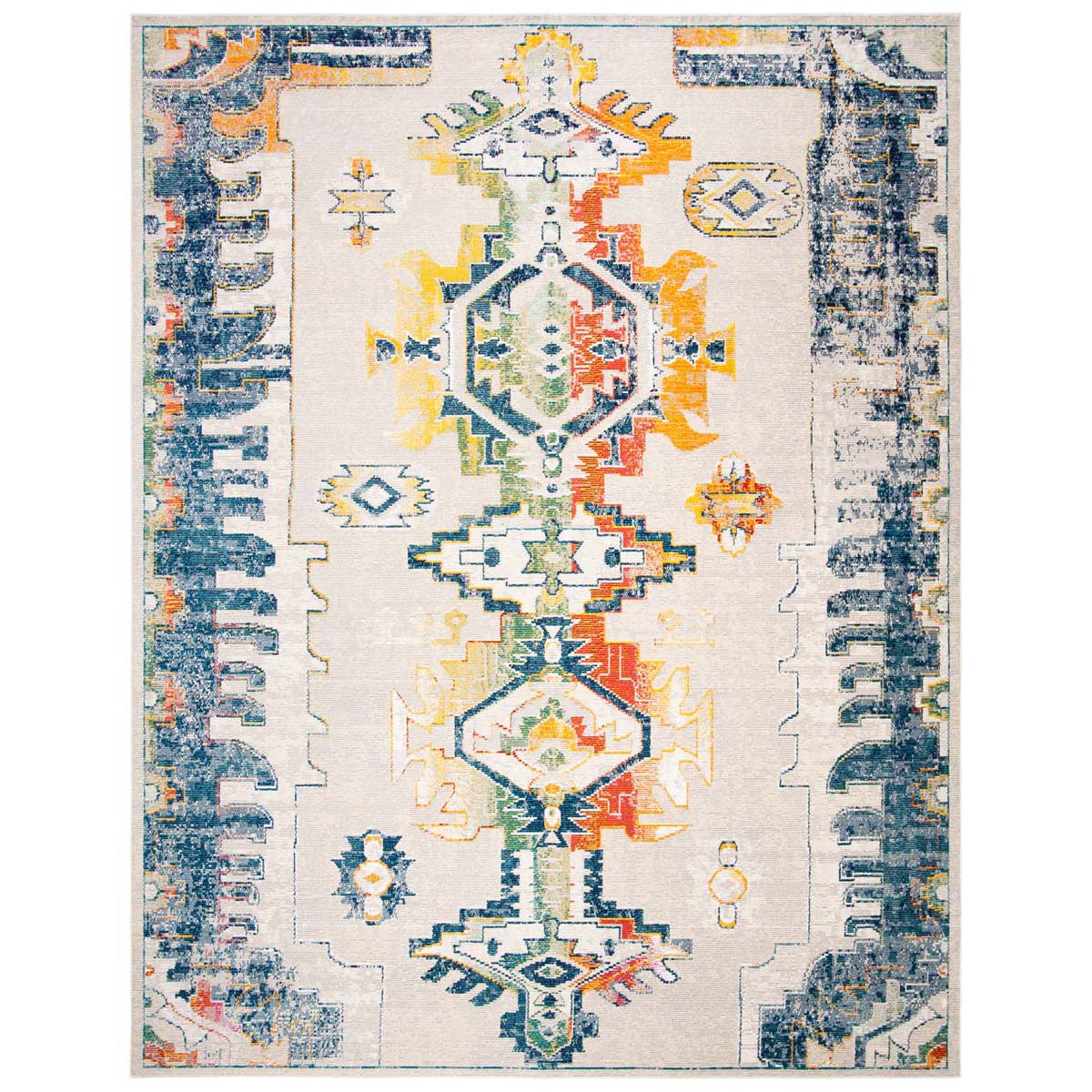 Safavieh Crystal 517 Rug, CRS517 - Light Grey / Orange