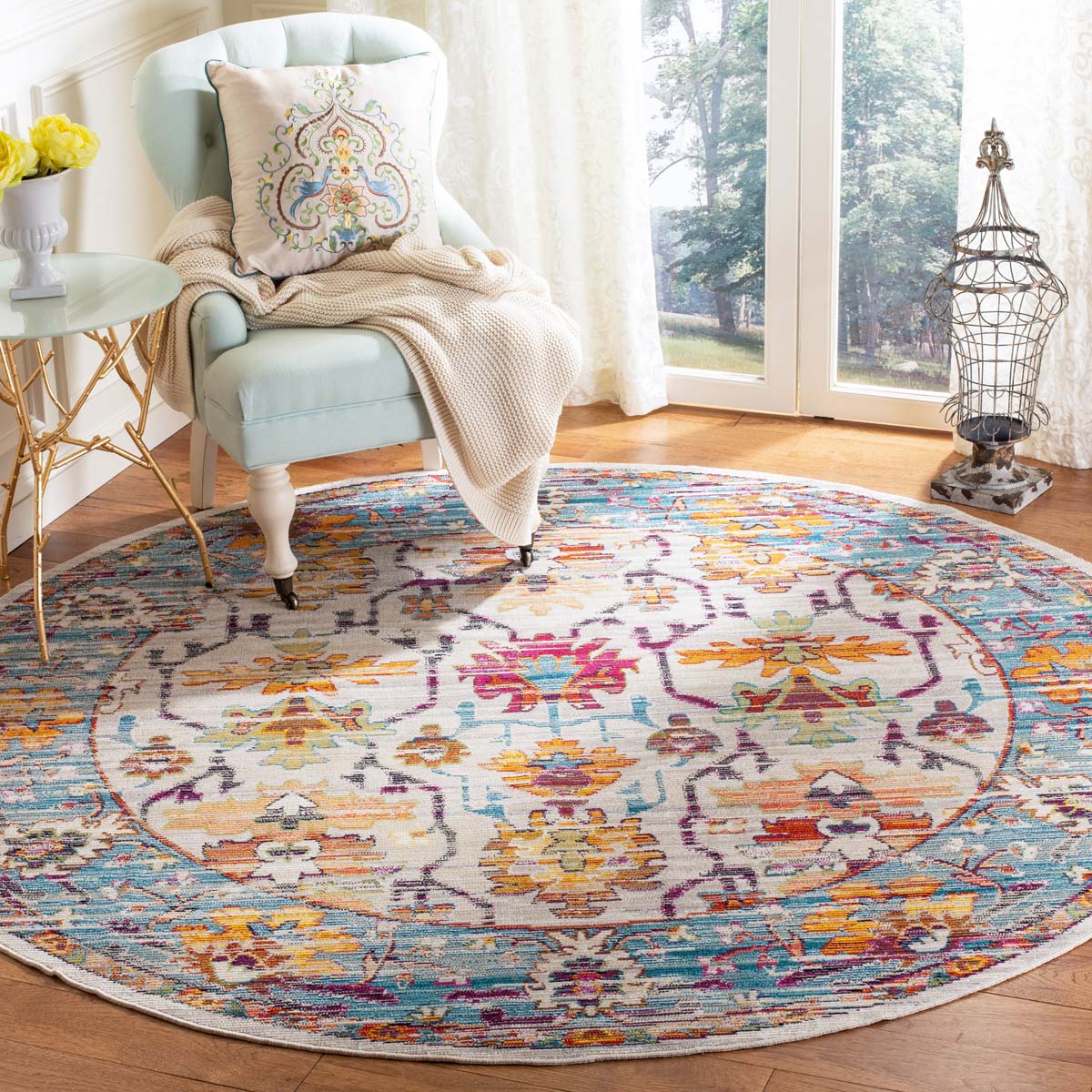 Safavieh Crystal 518 Rug, CRS518 - Cream / Teal