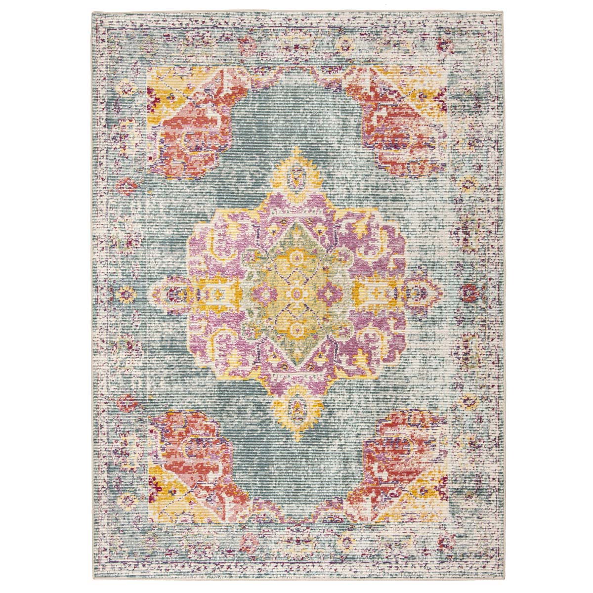 Safavieh Crystal 520 Rug, CRS520 - Turquoise / Rust