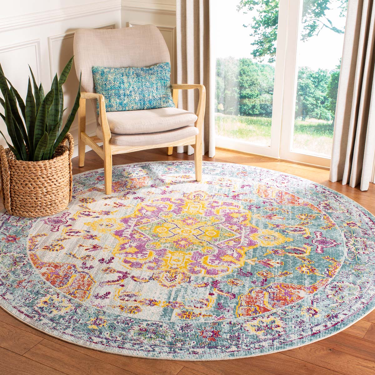 Safavieh Crystal 520 Rug, CRS520 - Turquoise / Rust