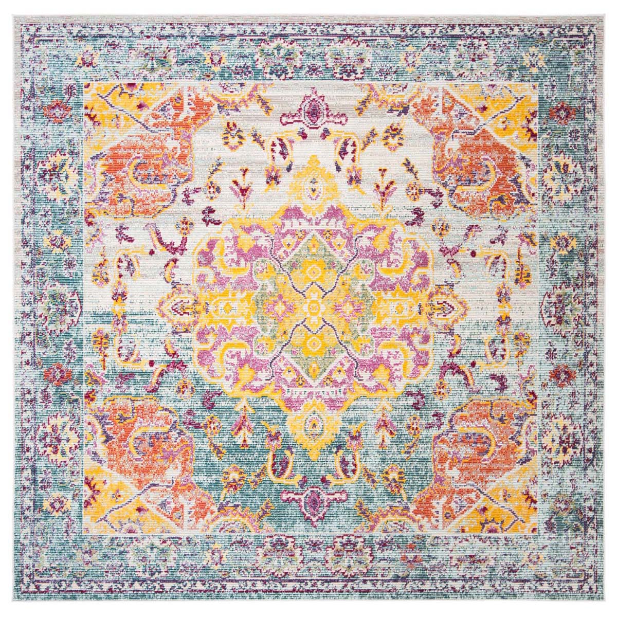 Safavieh Crystal 520 Rug, CRS520 - Turquoise / Rust