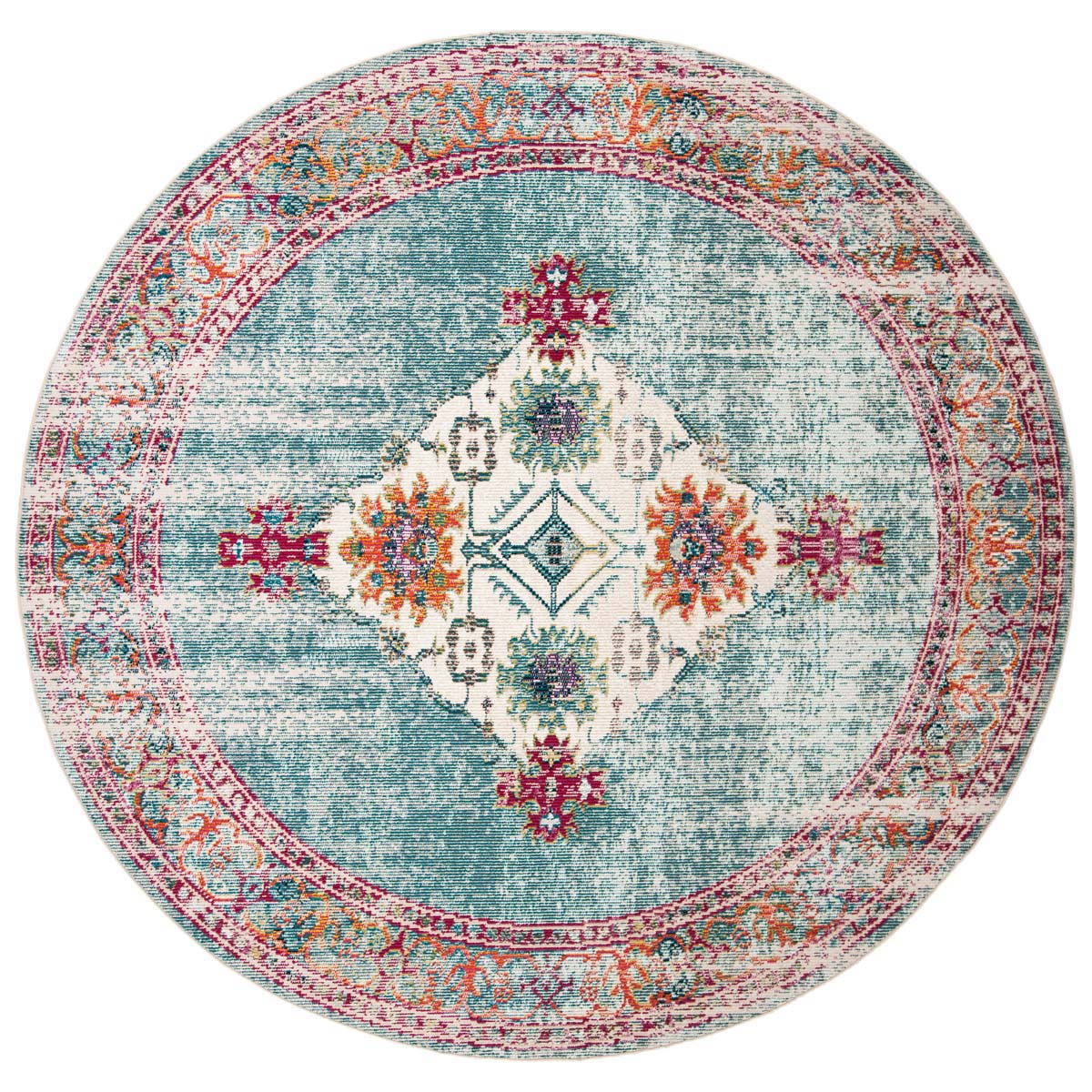 Safavieh Crystal 522 Rug, CRS522 - Cream / Turquoise