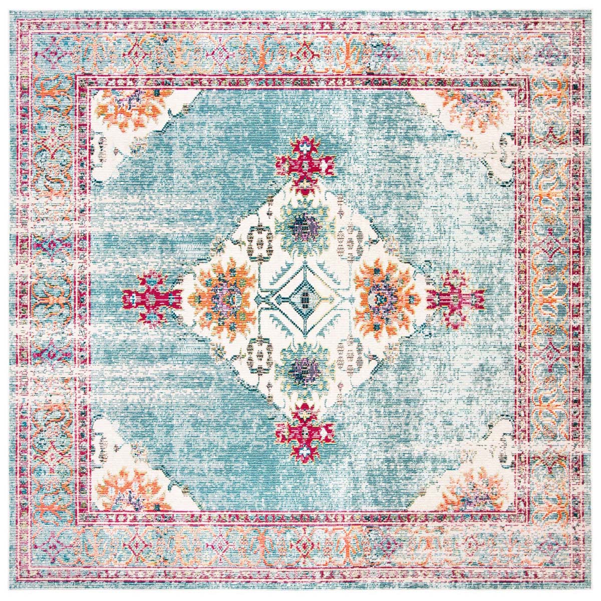 Safavieh Crystal 522 Rug, CRS522 - Cream / Turquoise