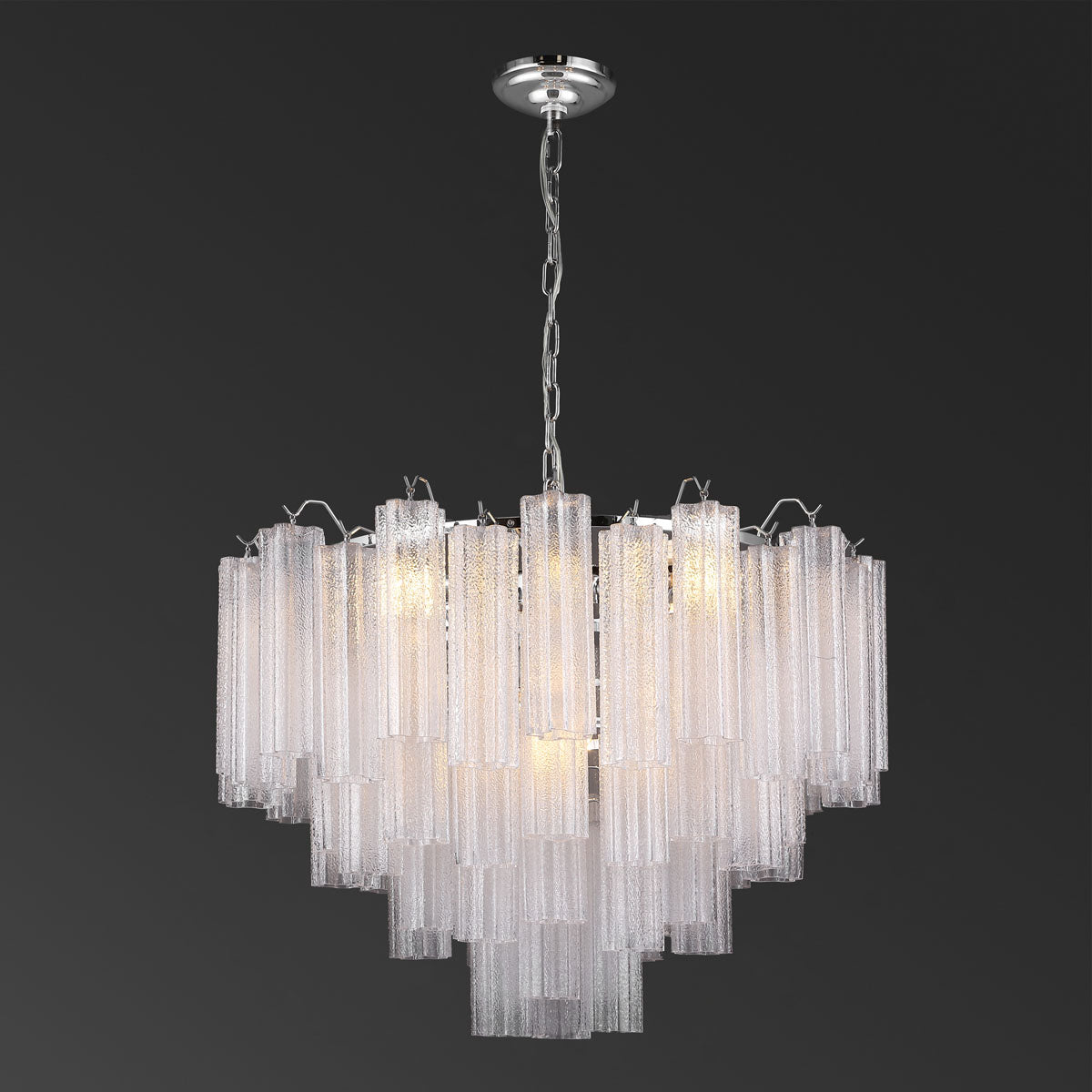 Safavieh Couture Breanna Glass Chandelier - Chrome / Clear