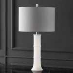 Safavieh Couture Dempsey Alabaster Table Lamp - Nickel / White