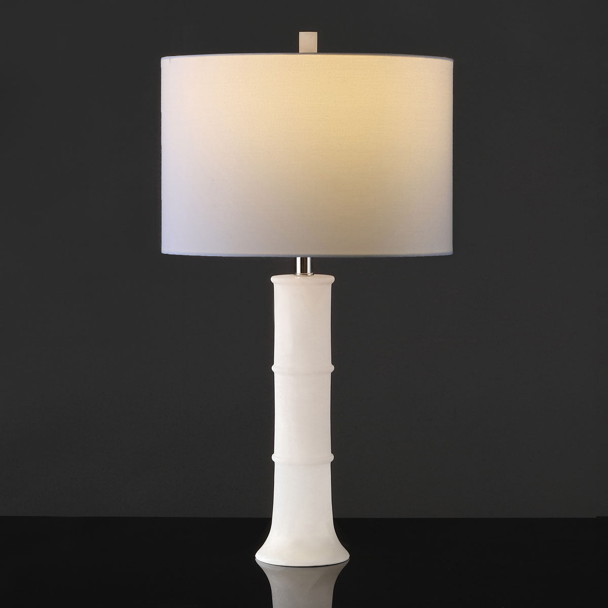 Safavieh Couture Dempsey Alabaster Table Lamp - Nickel / White