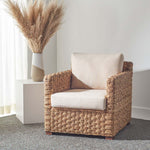 Safavieh Couture Gregory Water Hyacinth Accent Chair - Natural / Beige