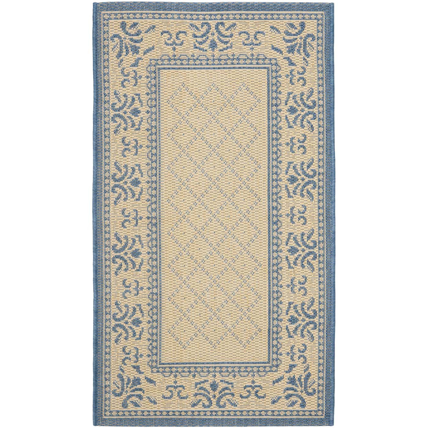 Safavieh Courtyard 901 Rug, CY0901 - NATURAL / BLUE