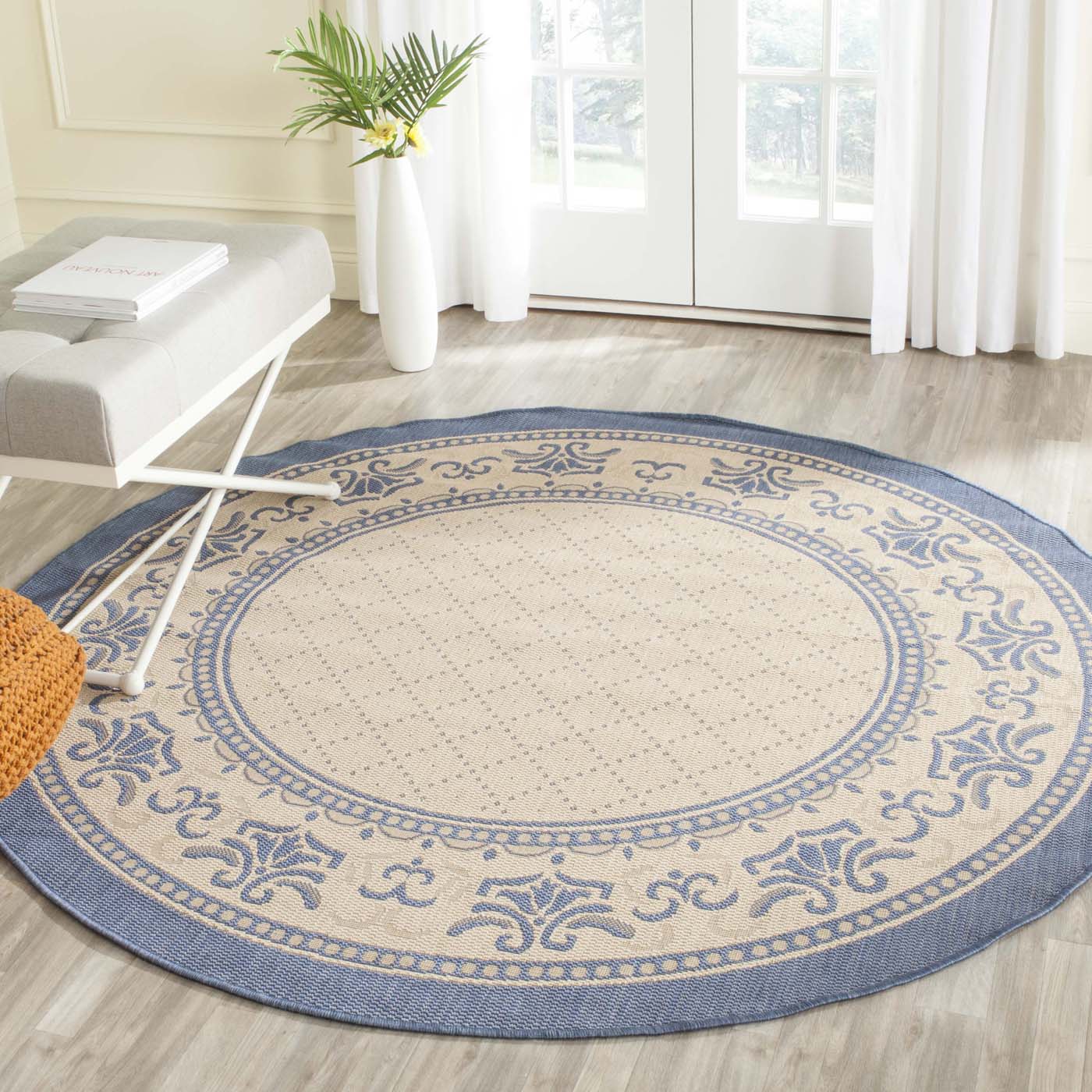 Safavieh Courtyard 901 Rug, CY0901 - NATURAL / BLUE