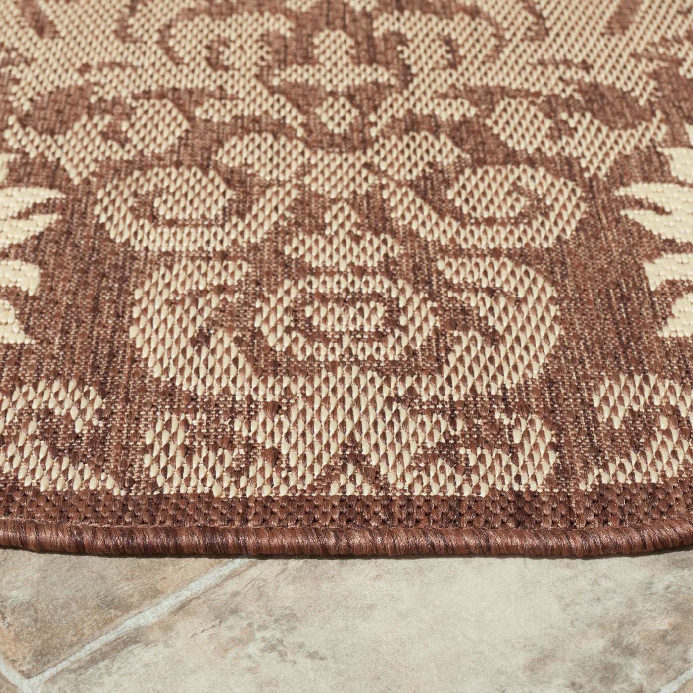 Safavieh Courtyard 714 Rug, CY2714 - CHOCOLATE / NATURAL